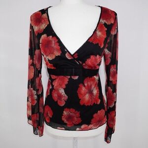 Vintage Speechless Womens Y2K Babydoll Floral Fairy Grunge Top Large Deadstock